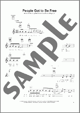 People Got To Be Free(The Rascals) 楽譜 ウクレレ（弾き語り） ダウンロード