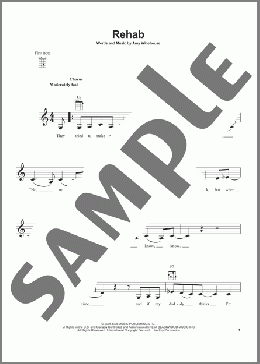 Rehab(Amy Winehouse) 楽譜 ウクレレ（弾き語り） ダウンロード
