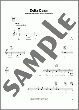 Delta Dawn(Helen Reddy) 楽譜 ウクレレ（弾き語り） ダウンロード