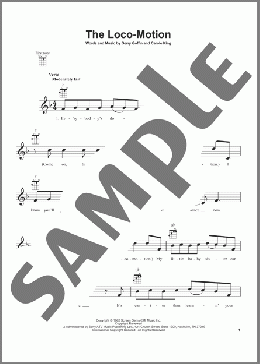 The Loco-Motion(Little Eva/Carole King) 楽譜 ウクレレ（弾き語り） ダウンロード