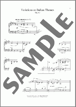 Variations On Balkan Themes, Op. 60(Amy Beach) 楽譜 ピアノ（ソロ） ダウンロード