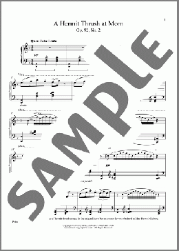 A Hermit Thrush At Morn, Op. 92, No. 2(Amy Beach) 楽譜 ピアノ（ソロ） ダウンロード