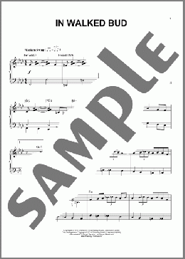 In Walked Bud(Thelonious Monk) 楽譜 ピアノ（ソロ） ダウンロード