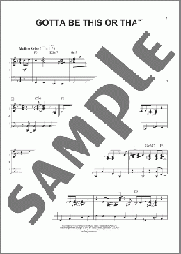 Gotta Be This Or That(Benny Goodman and His Orchestra) 楽譜 ピアノ（ソロ） ダウンロード