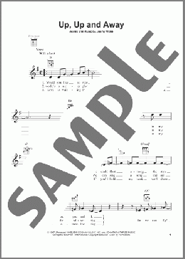 Up, Up And Away(The Fifth Dimension) 楽譜 ウクレレ（弾き語り） ダウンロード