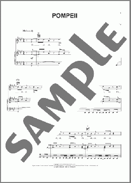Pompeii(Bastille) 楽譜 ピアノ & ボーカル & ギター ダウンロード