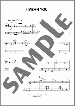 I Mean You(Thelonious Monk) 楽譜 ピアノ（ソロ） ダウンロード