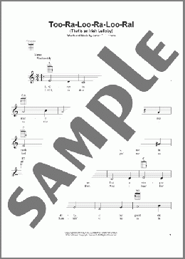 Too-Ra-Loo-Ra-Loo-Ral (That's An Irish Lullaby)(James R. Shannon) 楽譜 ウクレレ（弾き語り） ダウンロード