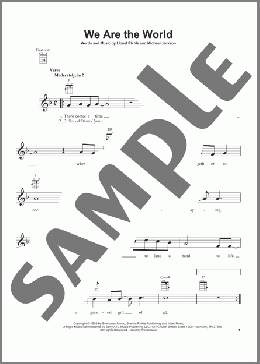 We Are The World(Lionel Richie/USA For Africa/Michael Jackson) 楽譜 ウクレレ（弾き語り） ダウンロード