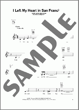 I Left My Heart In San Francisco(Tony Bennett) 楽譜 ウクレレ（弾き語り） ダウンロード