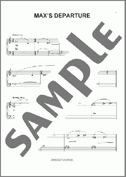 Max's Departure(John Williams) 楽譜 ピアノ（ソロ） ダウンロード