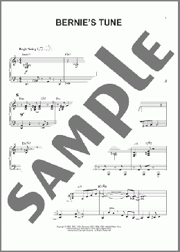 Bernie's Tune(Mike Stoller) 楽譜 ピアノ（ソロ） ダウンロード