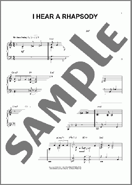 I Hear A Rhapsody(Jack Baker) 楽譜 ピアノ（ソロ） ダウンロード