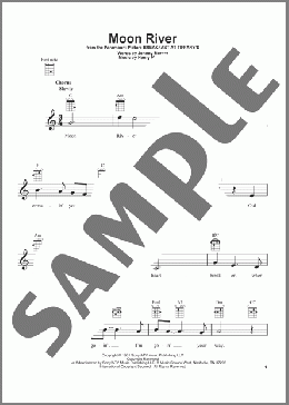 Moon River(Andy Williams/Henry Mancini) 楽譜 ウクレレ（弾き語り） ダウンロード