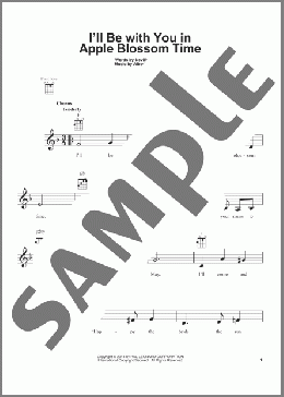 I'll Be With You In Apple Blossom Time(Neville Fleeson) 楽譜 ウクレレ（弾き語り） ダウンロード