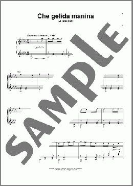Che gelida manina from La Boheme(Giacomo Puccini) 楽譜 ピアノ（ソロ） ダウンロード