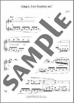 Adagio Sonatina In C(Ludwig Van Beethoven) 楽譜 ピアノ（ソロ） ダウンロード