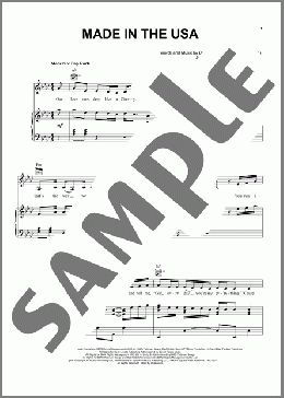 Made In The USA(Demi Lovato) 楽譜 ピアノ & ボーカル & ギター ダウンロード