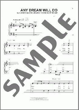 Any Dream Will Do(Tim Rice/Andrew Lloyd Webber) 楽譜 ピアノ（ソロ） ダウンロード