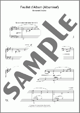 Feuillet D'album(Emmanuel Chabrier) 楽譜 ピアノ（ソロ） ダウンロード