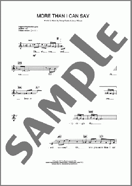 More Than I Can Say(Leo Sayer) 楽譜 ピアノ（歌詞 & コード） ダウンロード