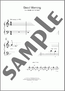 Good Morning(Arthur Freed/Nacio Herb Brown) 楽譜 ピアノ（ソロ） ダウンロード