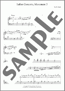 Italian Concerto (3rd Movement)(Johann Sebastian Bach) 楽譜 ピアノ（ソロ） ダウンロード