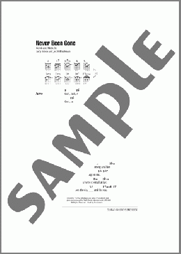 Never Been Gone(Carly Simon) 楽譜 ギター（コード） ダウンロード