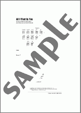 All I Want Is You(Carly Simon) 楽譜 ギター（コード） ダウンロード