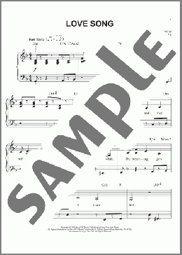 Love Song(Sara Bareilles) 楽譜 ピアノ（ソロ） ダウンロード