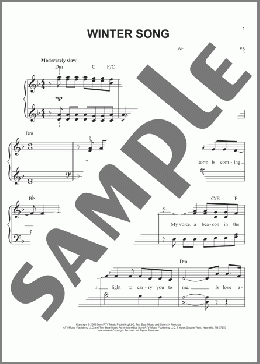 Winter Song(Sara Bareilles/Ingrid Michaelson) 楽譜 ピアノ（ソロ） ダウンロード