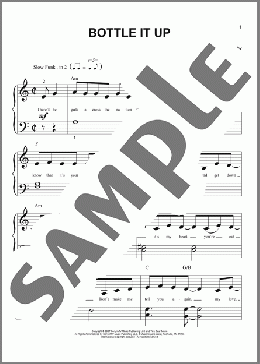 Bottle It Up(Sara Bareilles) 楽譜 ピアノ（ソロ） ダウンロード