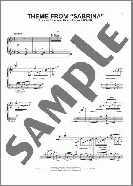 Theme From ”Sabrina”(John Williams) 楽譜 ピアノ（ソロ） ダウンロード