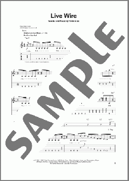 Live Wire(Motley Crue) 楽譜 ギタースコア ダウンロード