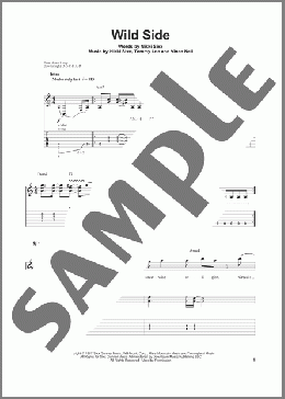 Wild Side(Motley Crue) 楽譜 ギタースコア ダウンロード