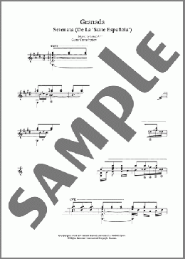 Granada(Isaac Albeniz) 楽譜 メロディ ダウンロード