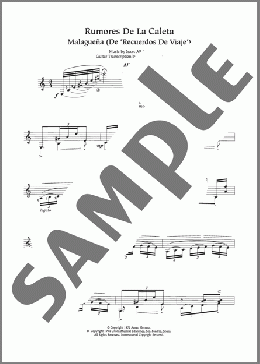 Rumores De La Caleta(Isaac Albeniz) 楽譜 メロディ ダウンロード