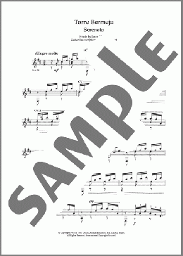 Torre Bermeja(Isaac Albeniz) 楽譜 メロディ ダウンロード