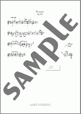 Study, Op.60(Fernando Sor) 楽譜 メロディ ダウンロード