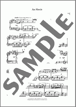 An Alexis(Johann Nepomuk Hummel) 楽譜 ピアノ（ソロ） ダウンロード