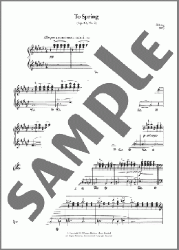 To Spring, Op.43 No.5(Edvard Grieg) 楽譜 ピアノ（ソロ） ダウンロード