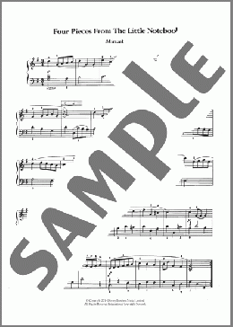 Four Pieces From The Little Notebook(Johann Sebastian Bach) 楽譜 ピアノ（ソロ） ダウンロード