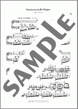 Nocturne in D Flat Major, Op.27 No.2(Frederic Chopin) 楽譜 ピアノ（ソロ） ダウンロード