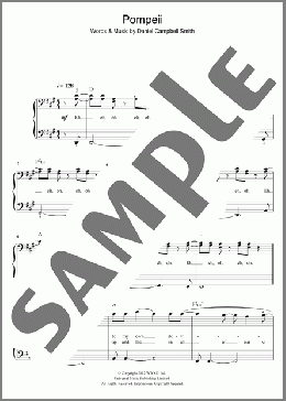 Pompeii(Bastille) 楽譜 ピアノ（ソロ） ダウンロード