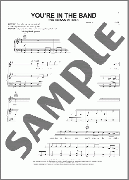 You're In The Band (from School of Rock: The Musical)(Glenn Slater) 楽譜 ピアノ & ボーカル & ギター ダウンロード