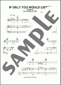If Only You Would Listen (Reprise) (from School of Rock: The Musical)(Glenn Slater) 楽譜 ピアノ & ボーカル & ギター ダウンロード