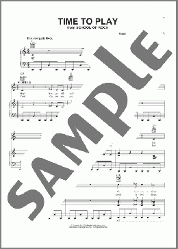 Time To Play (from School of Rock: The Musical)(Glenn Slater) 楽譜 ピアノ & ボーカル & ギター ダウンロード