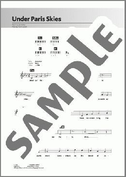 Under Paris Skies (Sous Le Ciel De Paris)(Andy Williams) 楽譜 ピアノ（歌詞 & コード） ダウンロード