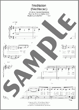 Meditation (Meditacao)(Antonio Carlos Jobim) 楽譜 ピアノ & ボーカル ダウンロード