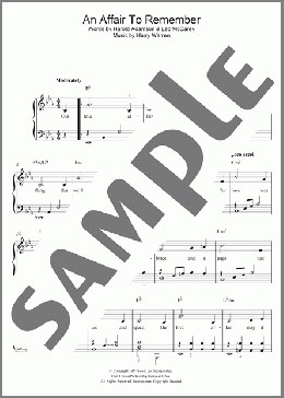 An Affair To Remember(Vic Damone) 楽譜 ピアノ（ソロ） ダウンロード